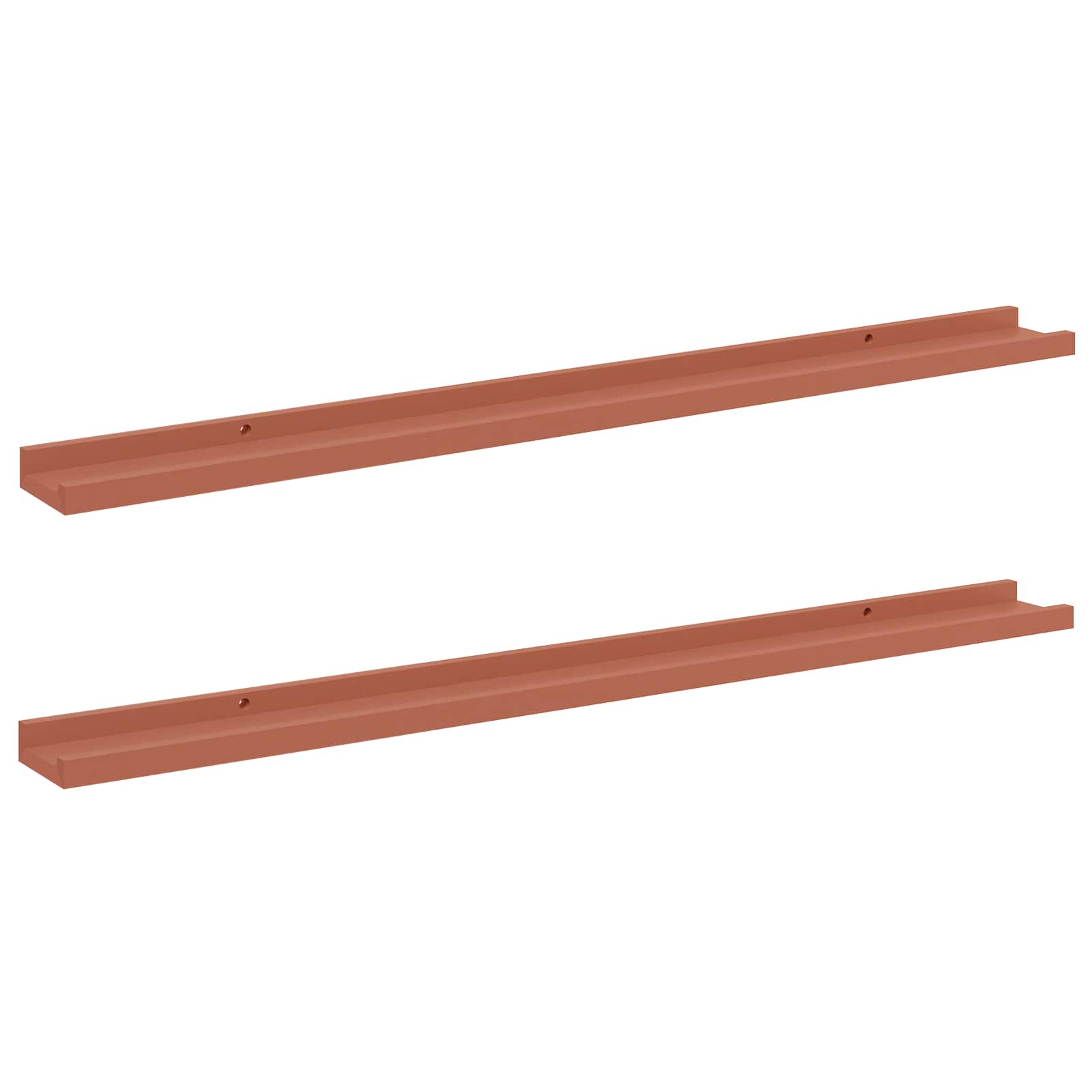vidaXL Półka ścienna Do montażu na ścianie 2 pcs Czerwony