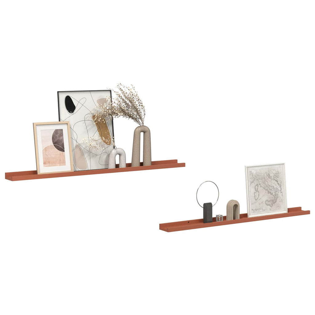 vidaXL Półka ścienna Do montażu na ścianie 2 pcs Czerwony