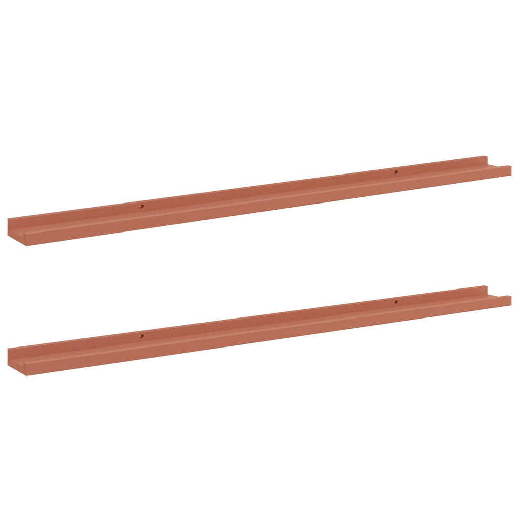 vidaXL Półka ścienna Do montażu na ścianie 2 pcs Czerwony