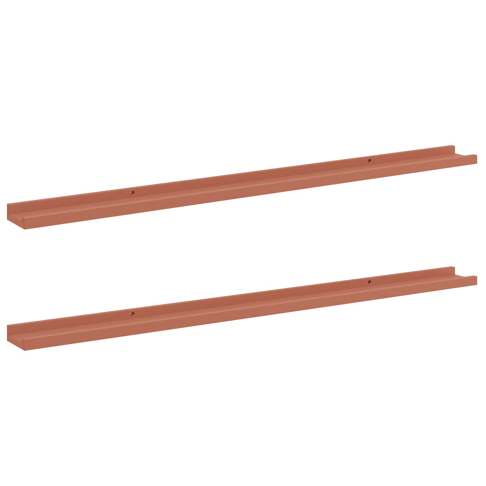 vidaXL Półka ścienna Do montażu na ścianie 2 pcs Czerwony