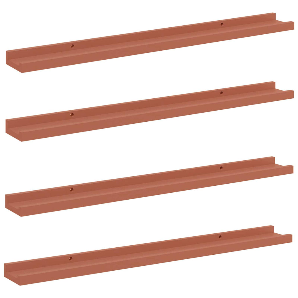 vidaXL Półka ścienna Do montażu na ścianie 4 pcs Czerwony