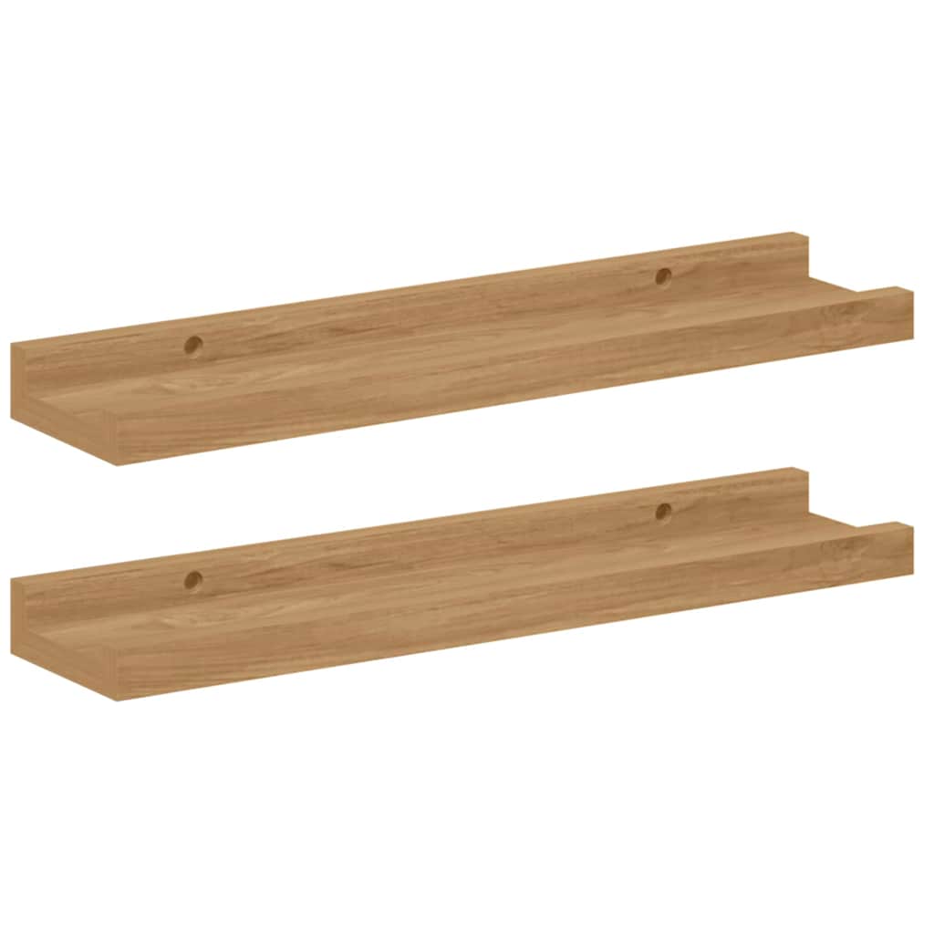 vidaXL Półka ścienna Do montażu na ścianie 2 pcs Brązowy 40 x 9 x 3 cm