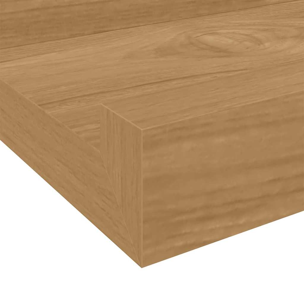 vidaXL Półka ścienna Do montażu na ścianie 2 pcs Brązowy 80 x 9 x 3 cm