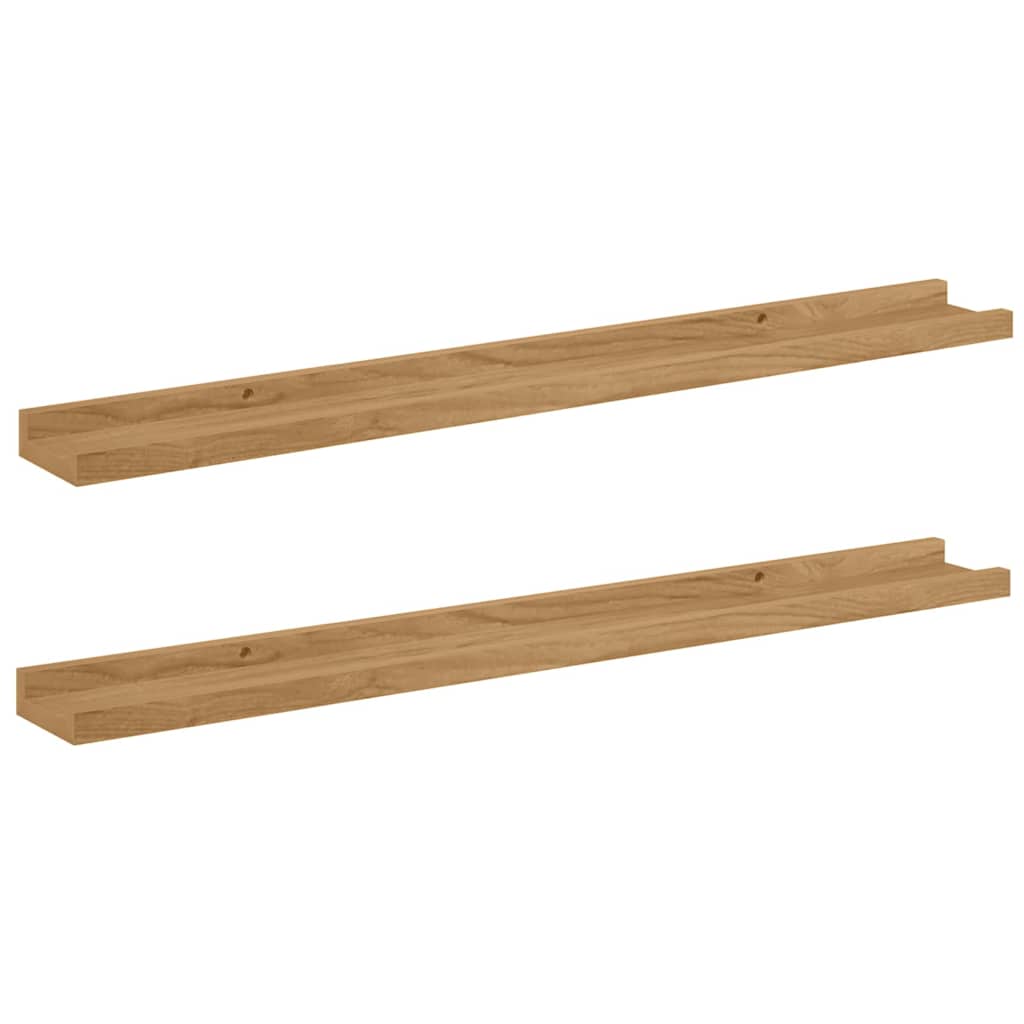 vidaXL Półka ścienna Do montażu na ścianie 2 pcs Brązowy 80 x 9 x 3 cm