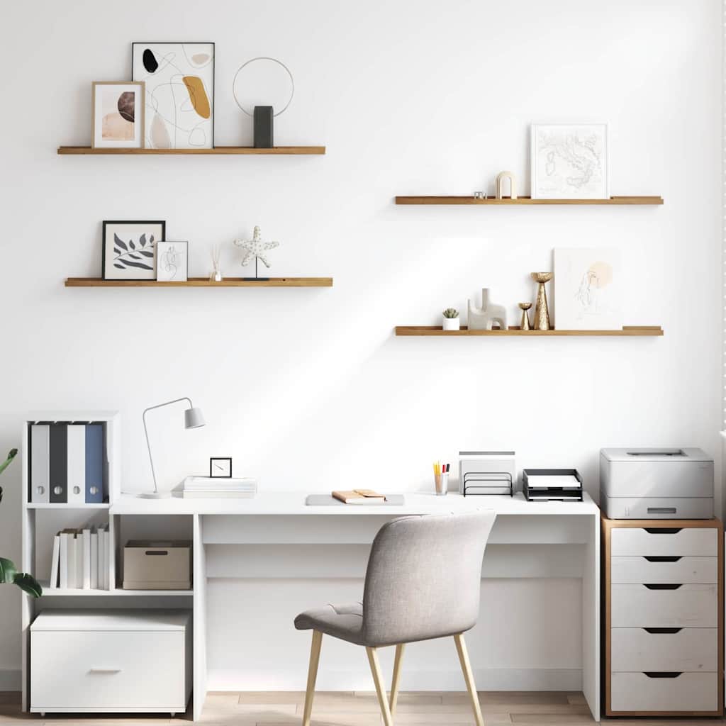 vidaXL Półka ścienna Do montażu na ścianie 4 pcs Brązowy