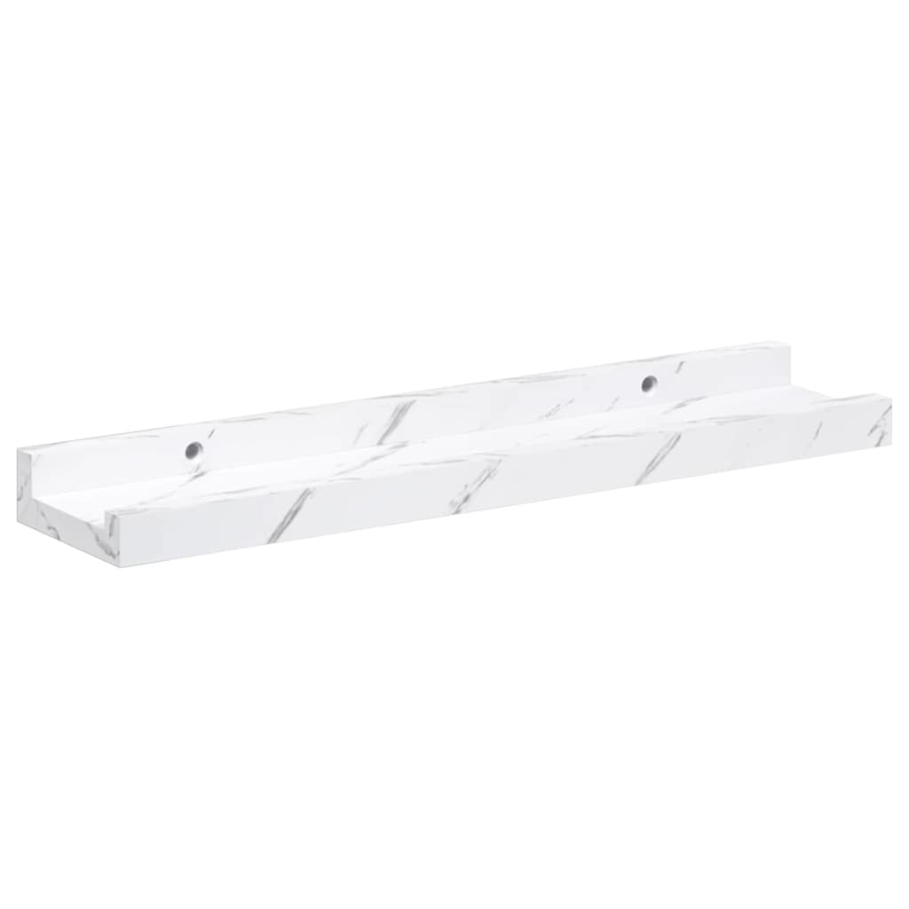 vidaXL Półka ścienna Do montażu na ścianie 2 pcs Biały marmur
