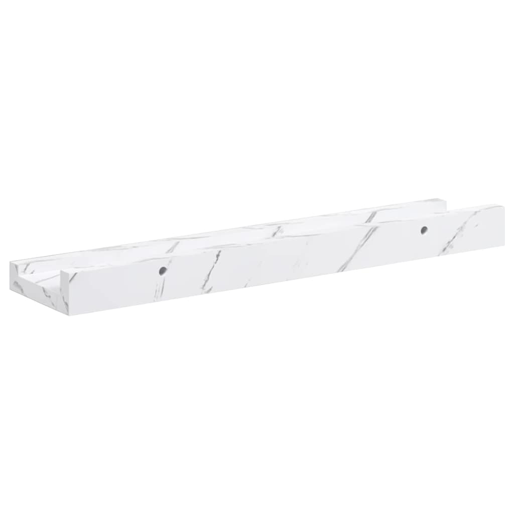 vidaXL Półka ścienna Do montażu na ścianie 2 pcs Biały marmur