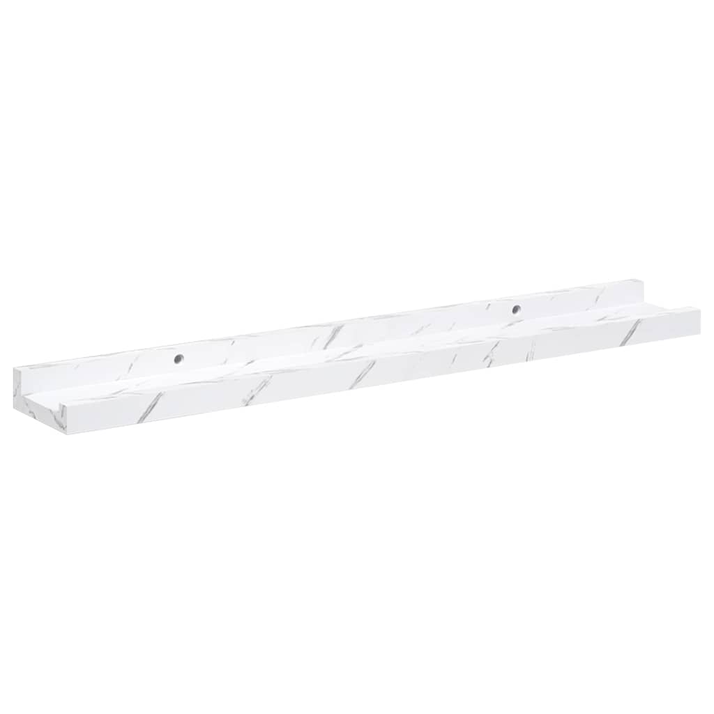 vidaXL Półka ścienna Do montażu na ścianie 2 pcs Biały marmur