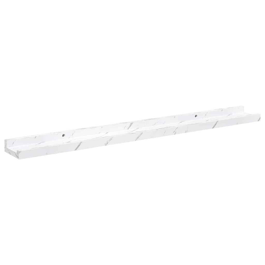 vidaXL Półka ścienna Do montażu na ścianie 2 pcs Biały marmur