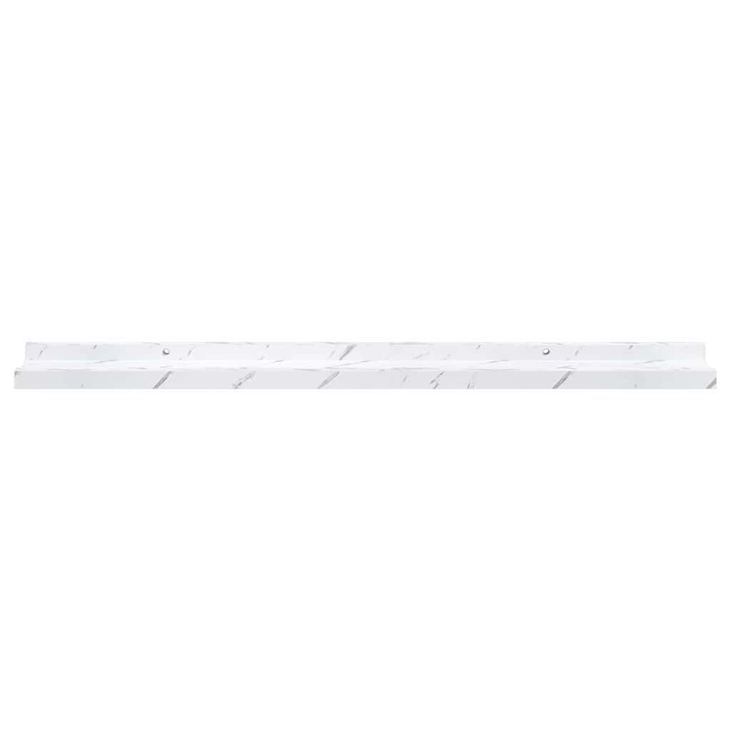 vidaXL Półka ścienna Do montażu na ścianie 2 pcs Biały marmur