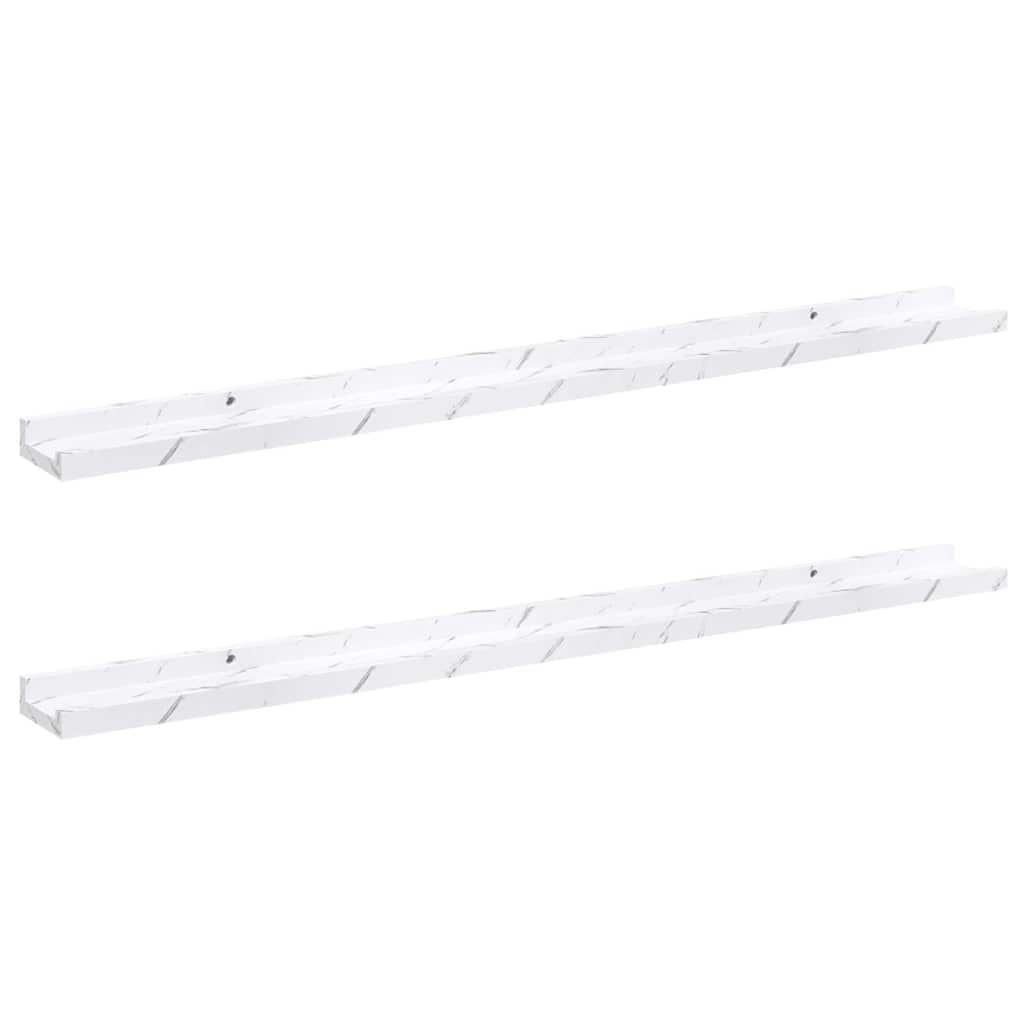 vidaXL Półka ścienna Do montażu na ścianie 2 pcs Biały marmur