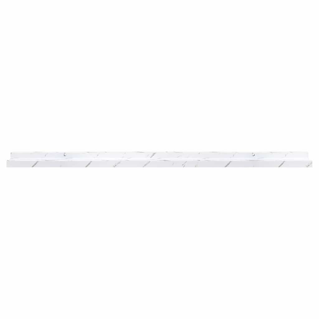 vidaXL Półka ścienna Do montażu na ścianie 2 pcs Biały marmur