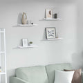 vidaXL Półka ścienna Do montażu na ścianie 4 pcs Biały marmur