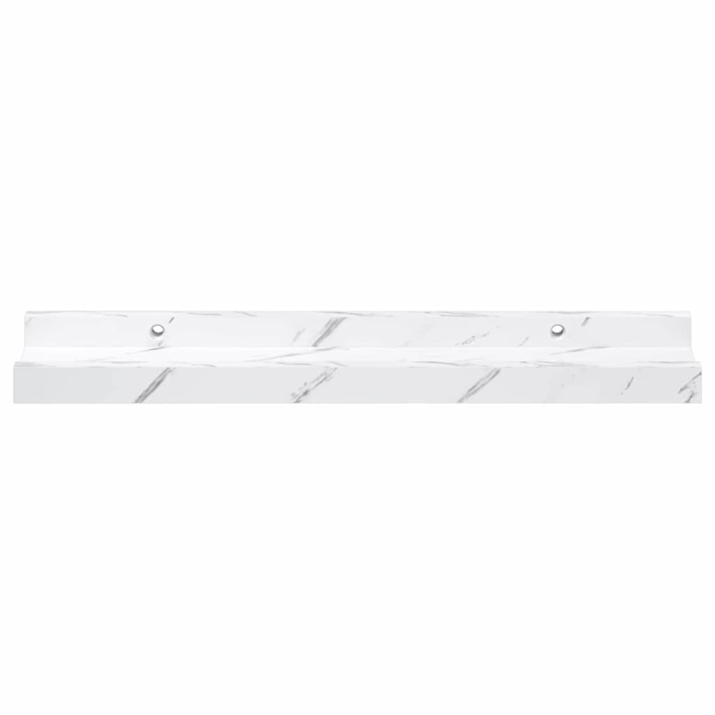 vidaXL Półka ścienna Do montażu na ścianie 4 pcs Biały marmur