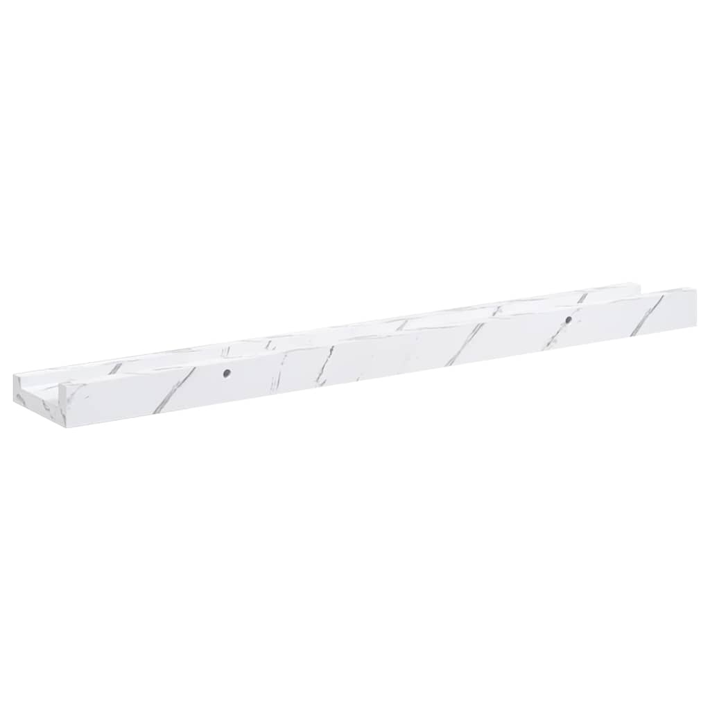 vidaXL Półka ścienna Do montażu na ścianie 4 pcs Biały marmur