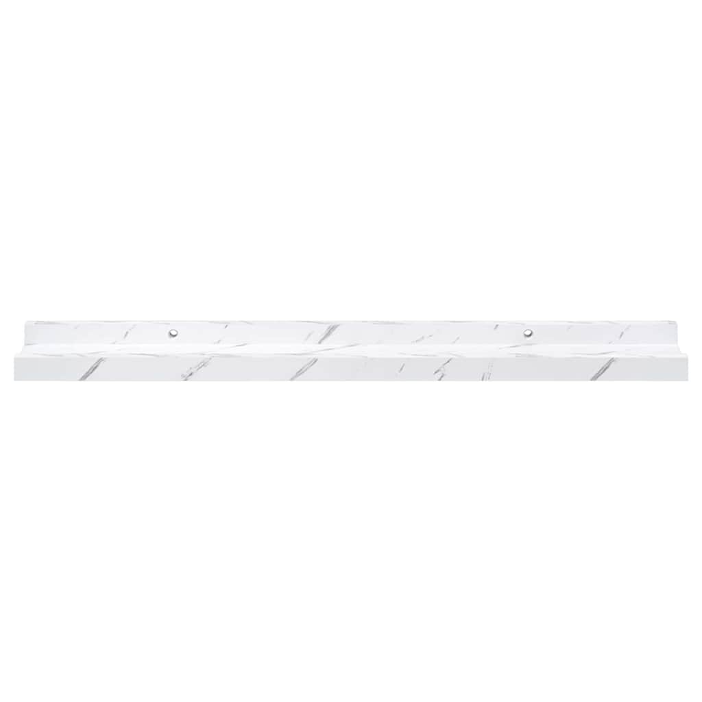 vidaXL Półka ścienna Do montażu na ścianie 4 pcs Biały marmur