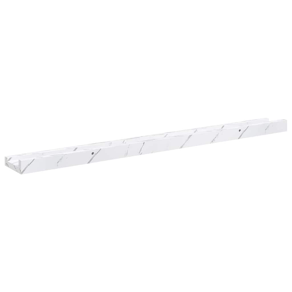 vidaXL Półka ścienna Do montażu na ścianie 4 pcs Biały marmur