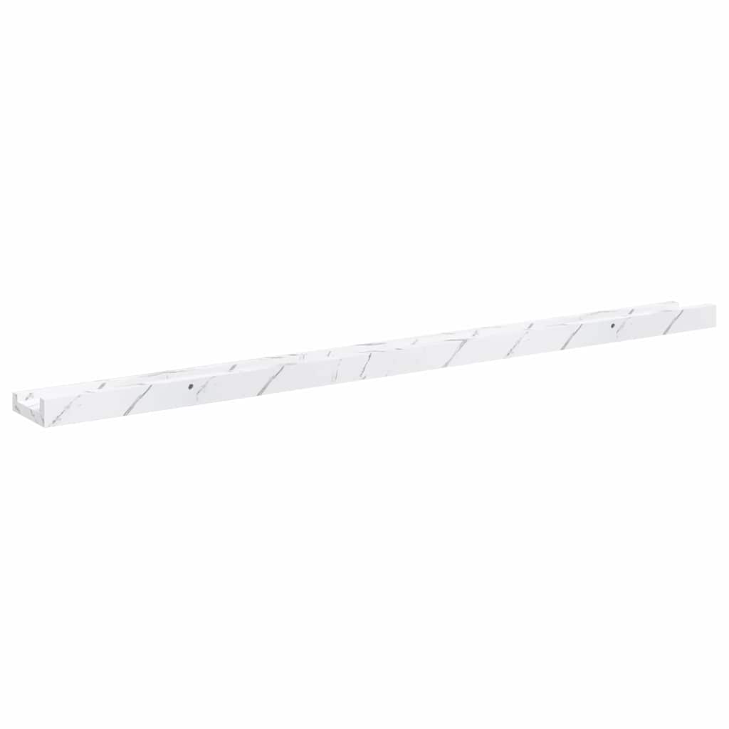 vidaXL Półka ścienna Do montażu na ścianie 4 pcs Biały marmur