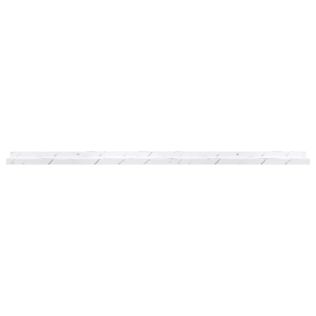 vidaXL Półka ścienna Do montażu na ścianie 4 pcs Biały marmur
