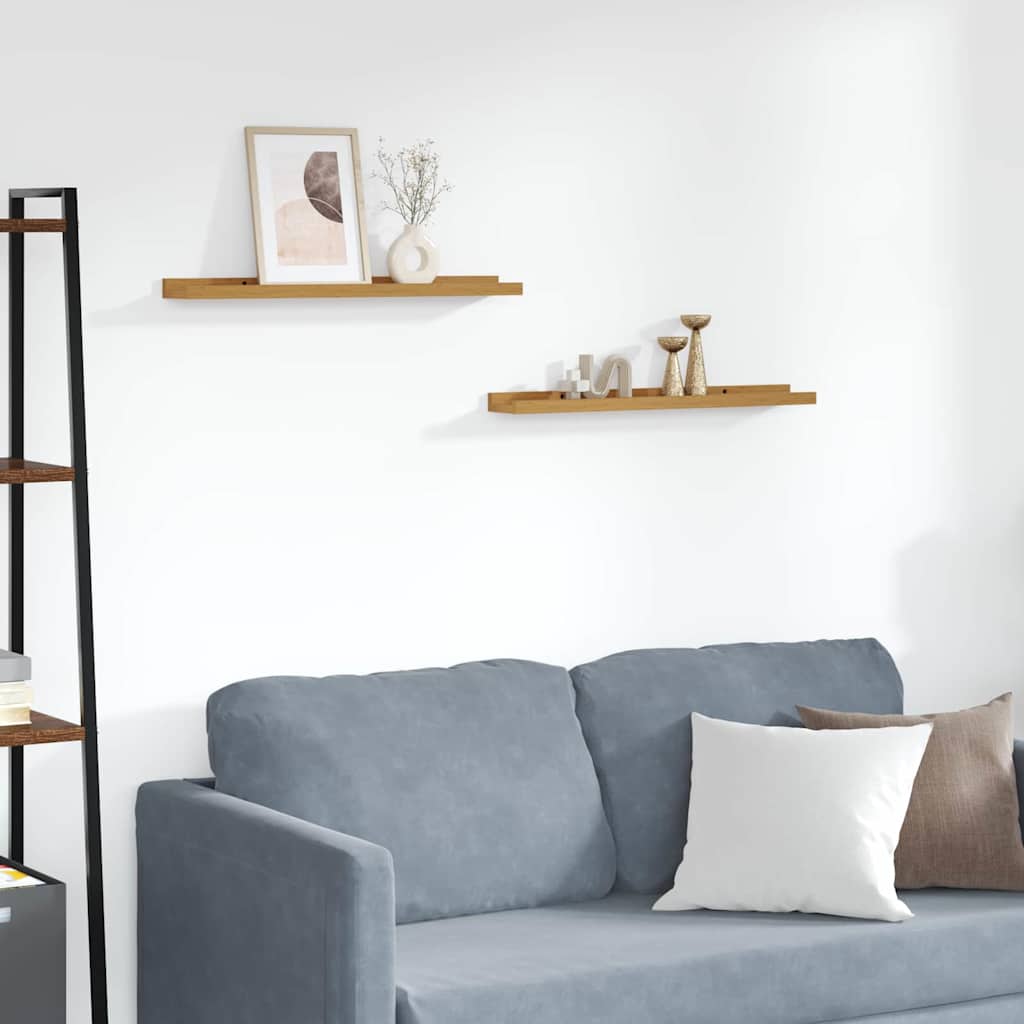 vidaXL Półka ścienna Do montażu na ścianie 2 pcs Beżowy 60 x 9 x 3 cm