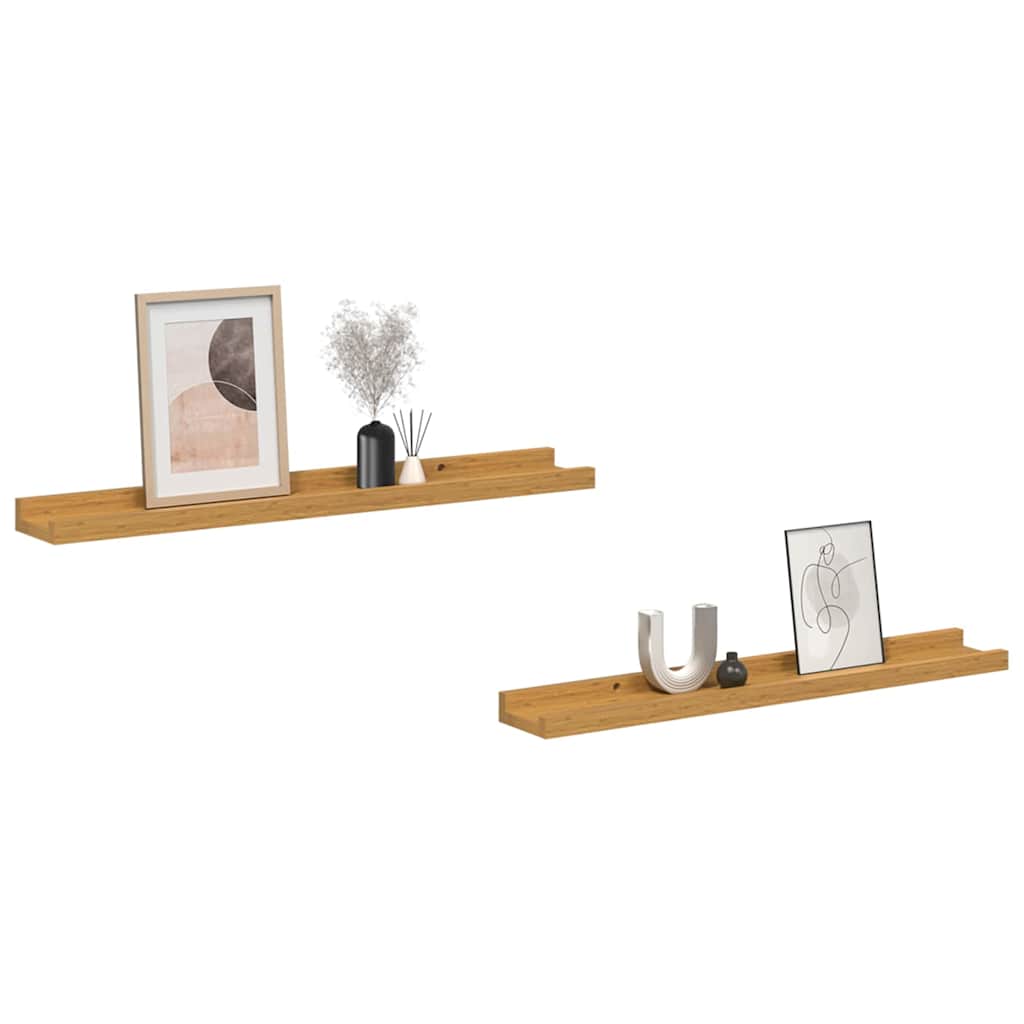 vidaXL Półka ścienna Do montażu na ścianie 2 pcs Beżowy 60 x 9 x 3 cm