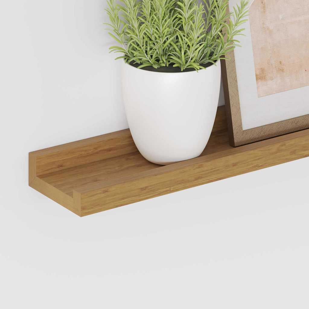 vidaXL Półka ścienna Do montażu na ścianie 2 pcs Beżowy 115 x 9 x 3 cm
