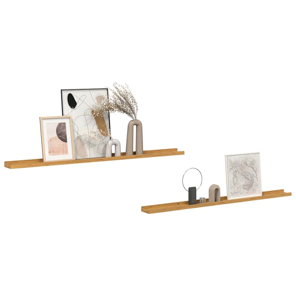 vidaXL Półka ścienna Do montażu na ścianie 2 pcs Beżowy 115 x 9 x 3 cm