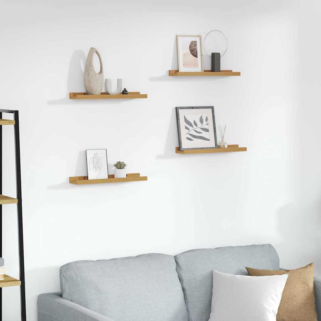 vidaXL Półka ścienna Do montażu na ścianie 4 pcs Beżowy 40 x 9 x 3 cm