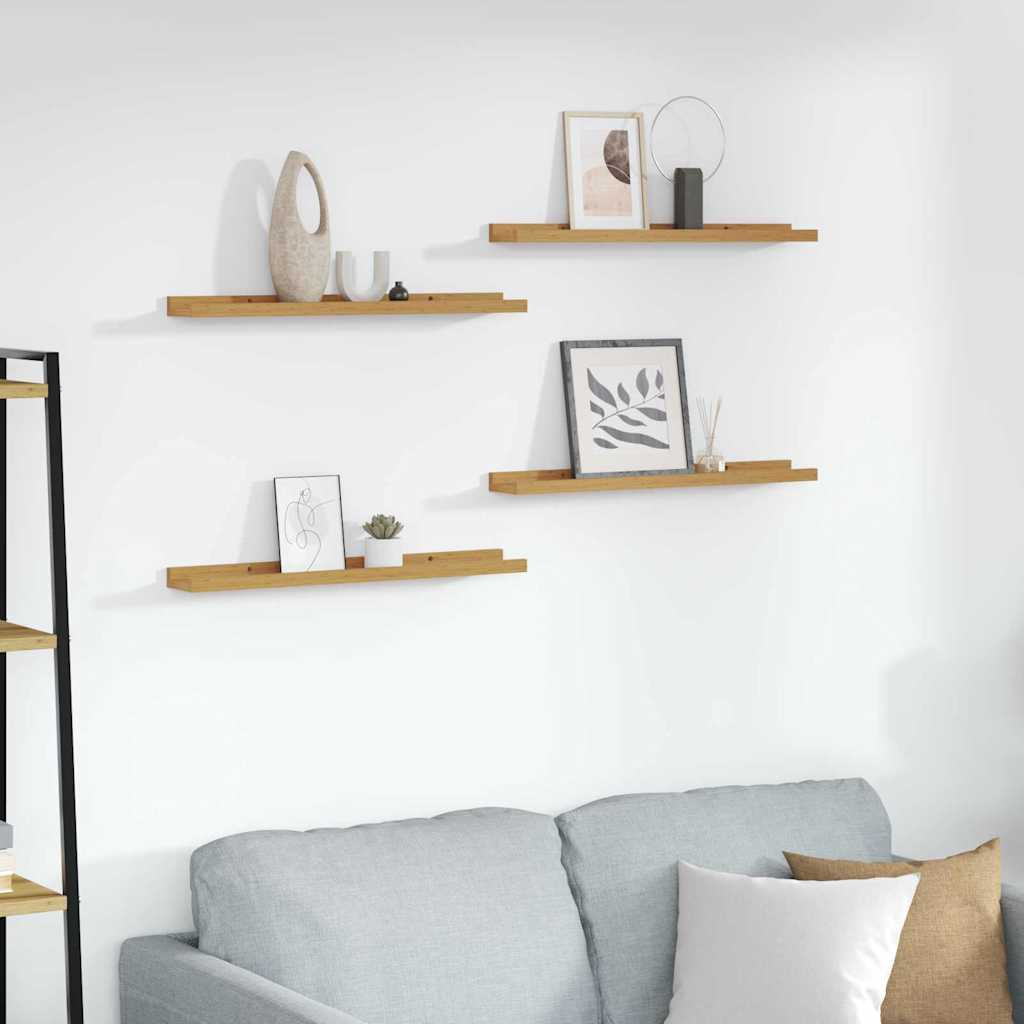 vidaXL Półka ścienna Do montażu na ścianie 4 pcs Beżowy 60 x 9 x 3 cm
