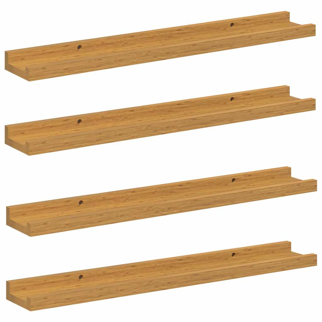 vidaXL Półka ścienna Do montażu na ścianie 4 pcs Beżowy 60 x 9 x 3 cm