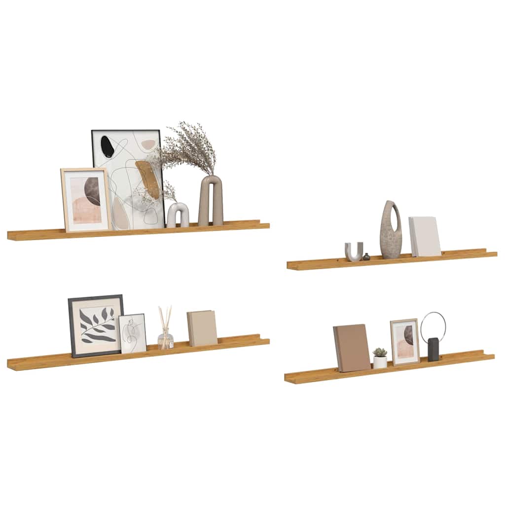 vidaXL Półka ścienna Do montażu na ścianie 4 pcs Beżowy 115 x 9 x 3 cm