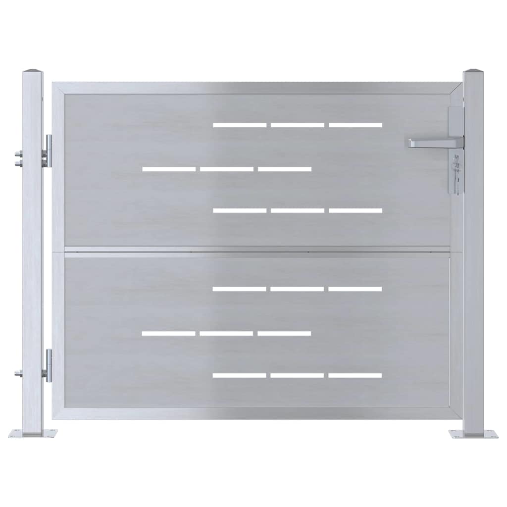 vidaXL Brama ogrodowa 85 x 70 cm Stal nierdzewna srebrny Zamykane