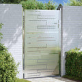 vidaXL Brama ogrodowa 85 x 120 cm Stal nierdzewna srebrny Zamykane