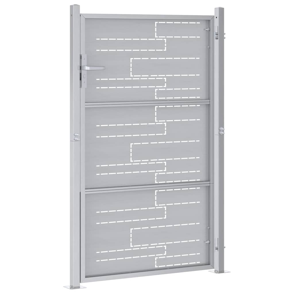 vidaXL Brama ogrodowa 85 x 120 cm Stal nierdzewna srebrny Zamykane