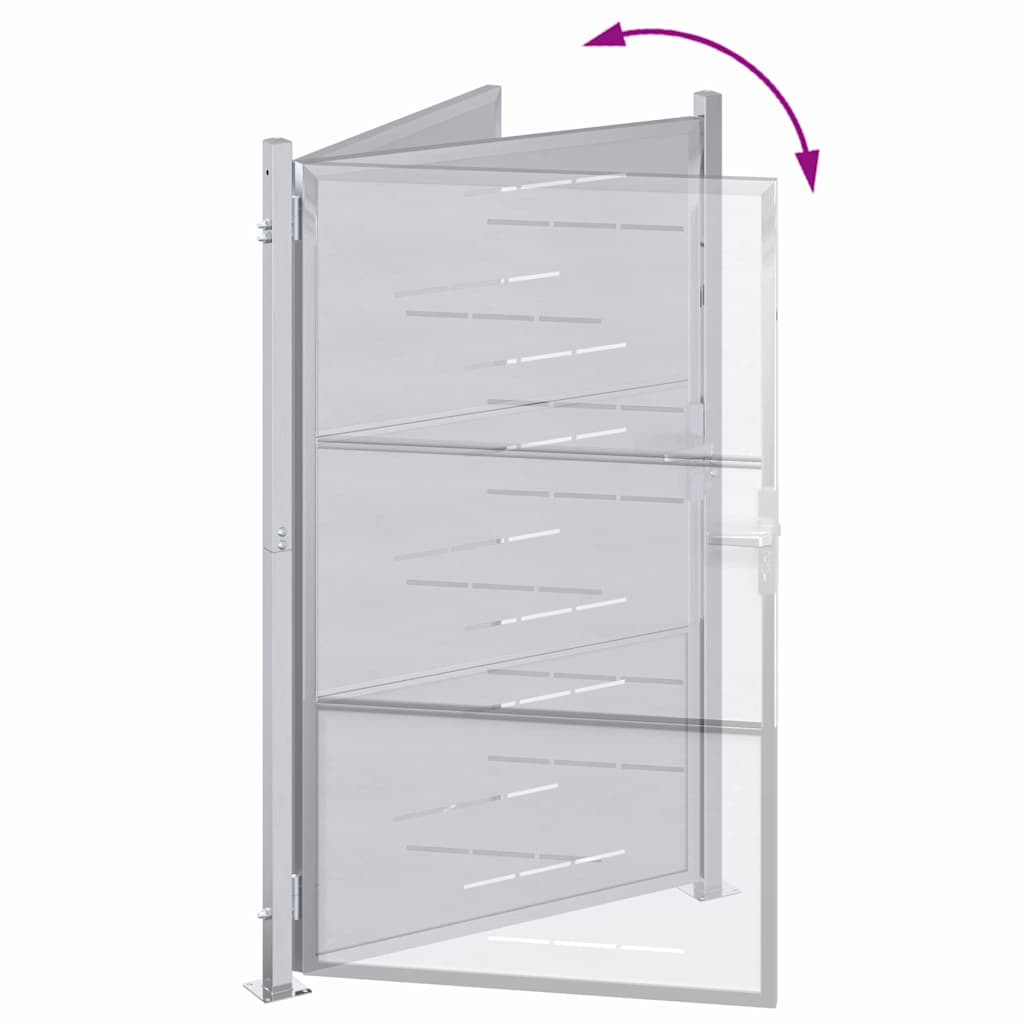 vidaXL Brama ogrodowa 85 x 120 cm Stal nierdzewna srebrny Zamykane