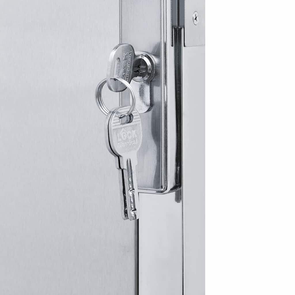 vidaXL Brama ogrodowa 85 x 144 cm Stal nierdzewna srebrny Zamykane