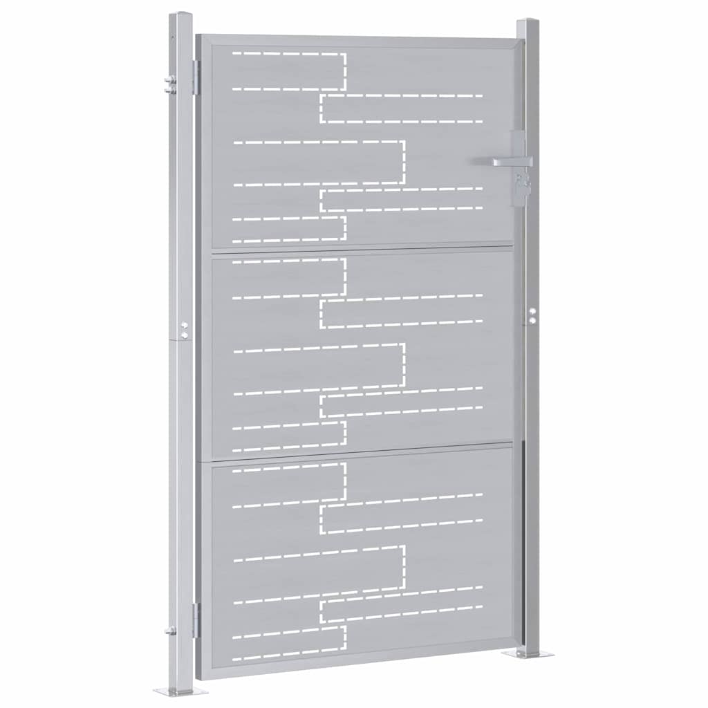 vidaXL Brama ogrodowa 85 x 144 cm Stal nierdzewna srebrny Zamykane