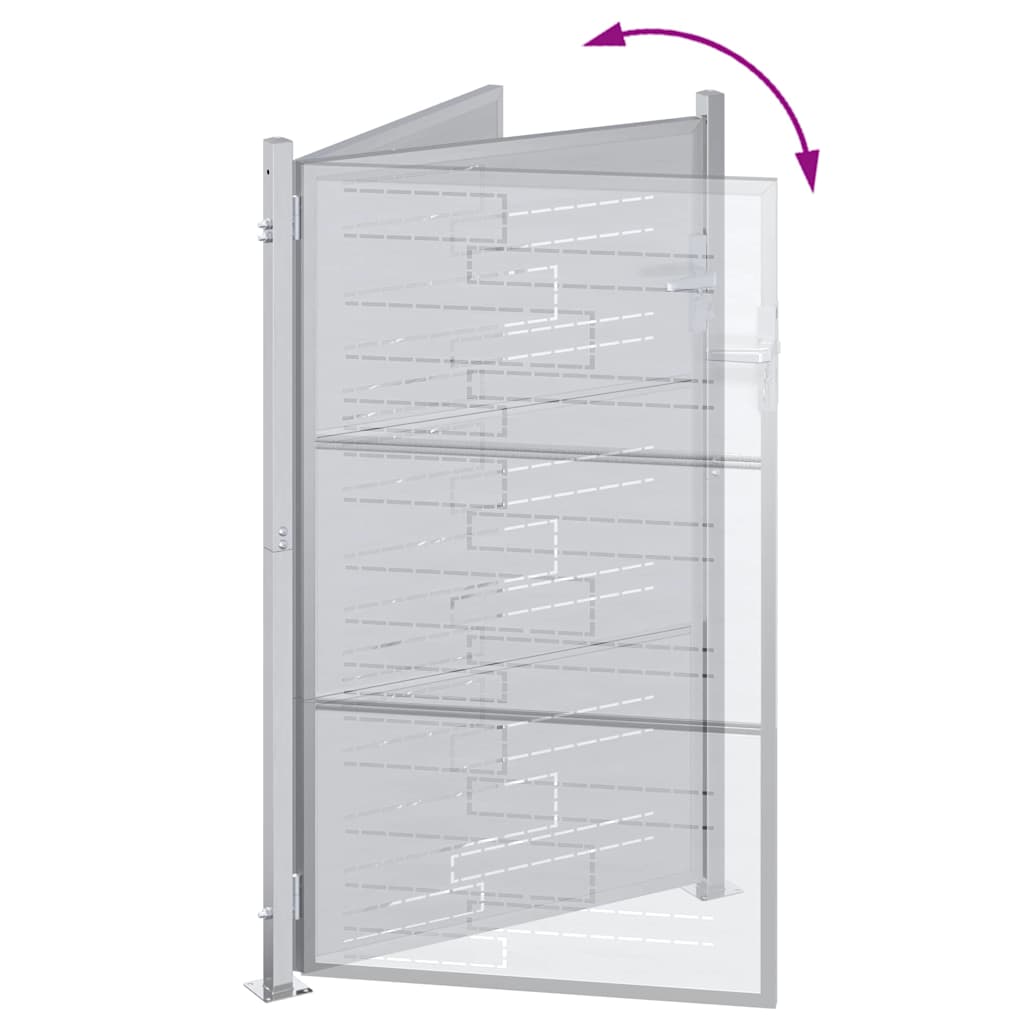 vidaXL Brama ogrodowa 85 x 144 cm Stal nierdzewna srebrny Zamykane