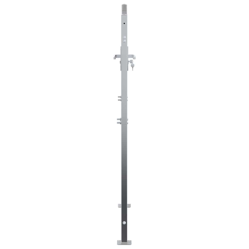 vidaXL Brama ogrodowa 85 x 144 cm Stal nierdzewna srebrny Zamykane