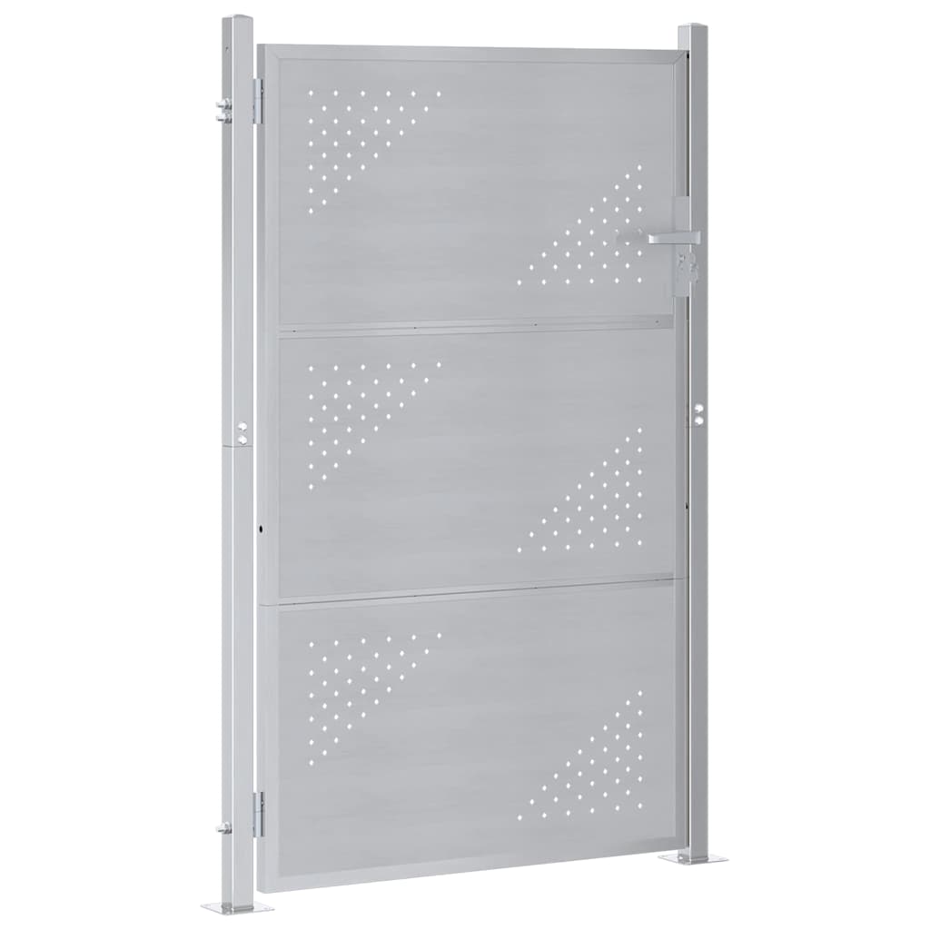 vidaXL Brama ogrodowa 85 x 144 cm Stal nierdzewna srebrny Zamykane