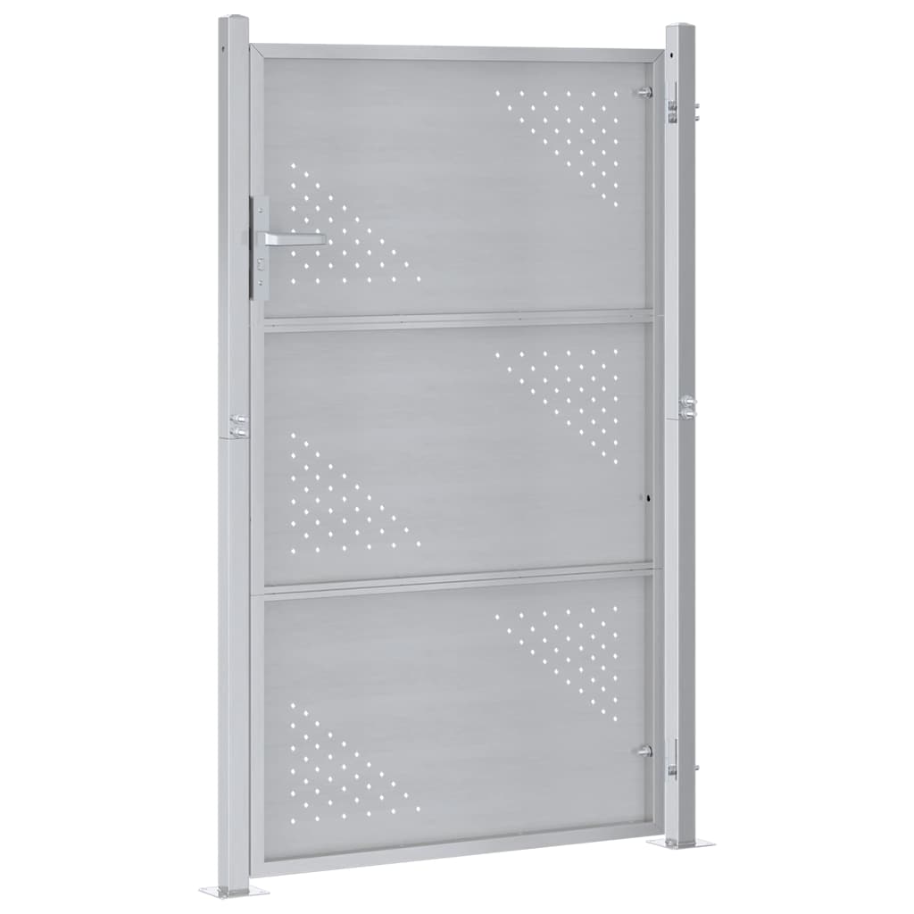vidaXL Brama ogrodowa 85 x 144 cm Stal nierdzewna srebrny Zamykane