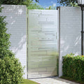 vidaXL Brama ogrodowa 85 x 174 cm Stal nierdzewna Srebrny Zamykane