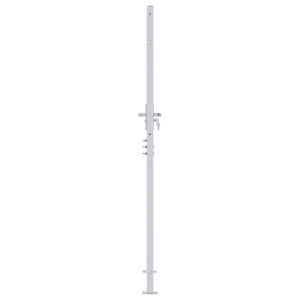 vidaXL Brama ogrodowa 85 x 174 cm Stal nierdzewna Srebrny Zamykane