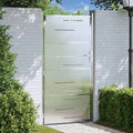 vidaXL Brama ogrodowa 85 x 174 cm Stal nierdzewna srebrny Zamykane