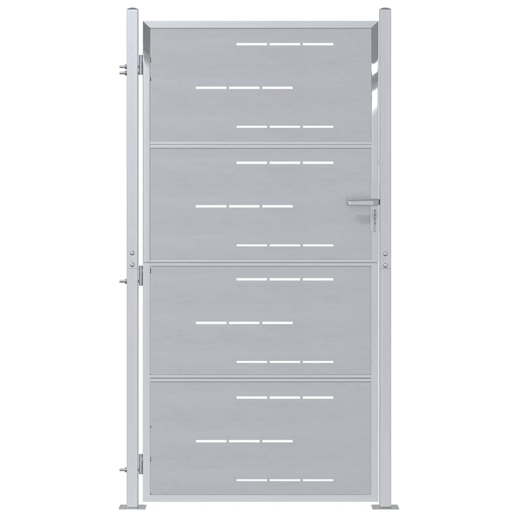 vidaXL Brama ogrodowa 85 x 174 cm Stal nierdzewna srebrny Zamykane