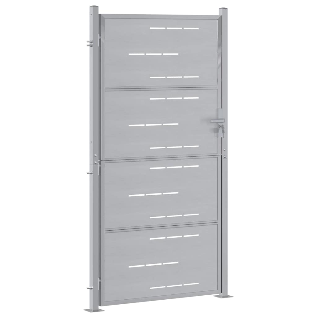 vidaXL Brama ogrodowa 85 x 174 cm Stal nierdzewna srebrny Zamykane