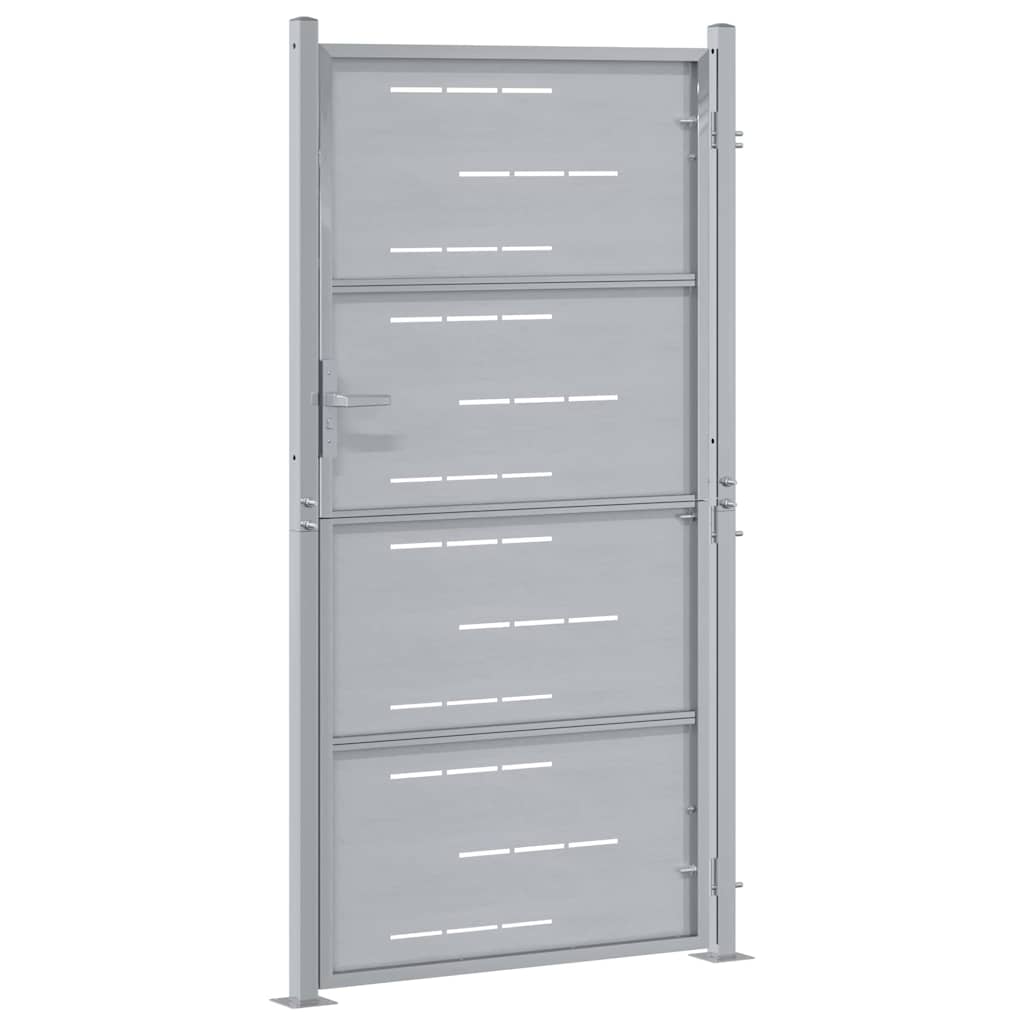 vidaXL Brama ogrodowa 85 x 174 cm Stal nierdzewna srebrny Zamykane