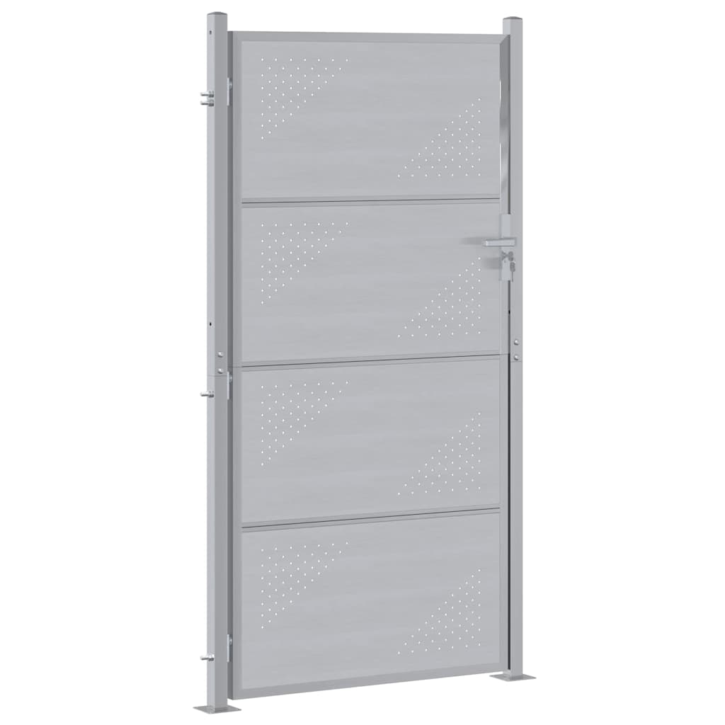 vidaXL Brama ogrodowa 85 x 174 cm Stal nierdzewna srebrny Zamykane