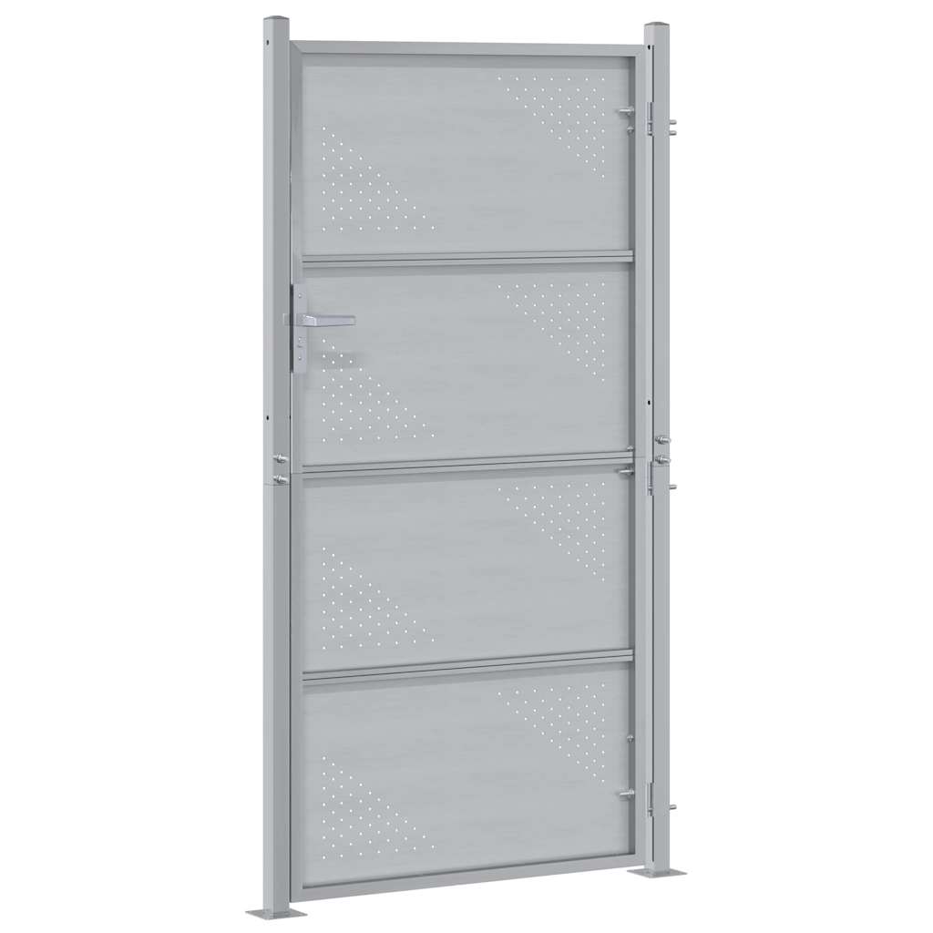 vidaXL Brama ogrodowa 85 x 174 cm Stal nierdzewna srebrny Zamykane