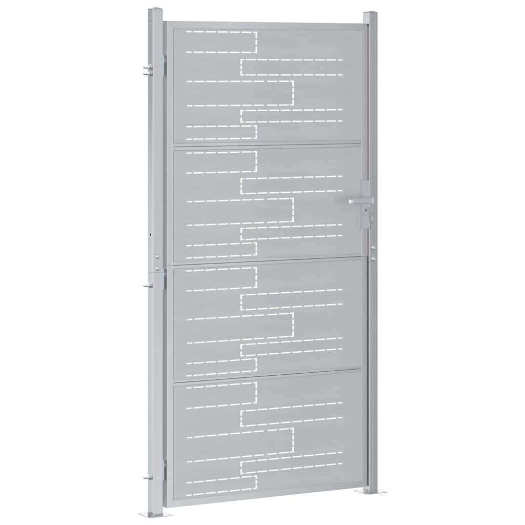 vidaXL Brama ogrodowa 85 x 196 cm Stal nierdzewna srebrny Zamykane